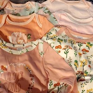 Various Brands Onesies 6-9 mos baby girls